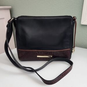 Brahmin Croc Embossed Leather Crossbody Shoulder Bag Tuscan Collection